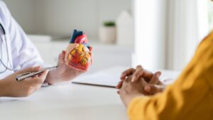 Person doing exercise for a strong and healthy heart.